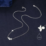 CZ Hydrangea Bouquet Charm Necklace