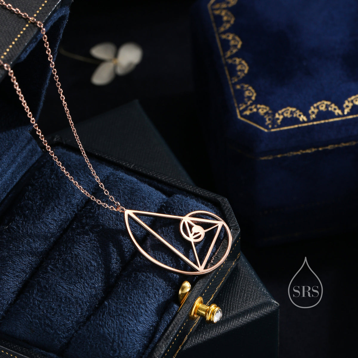 Fibonacci golden spiral Pendant Necklace in Sterling Silver, Silver Gold or Rose Gold. Golden Ratio Necklace.