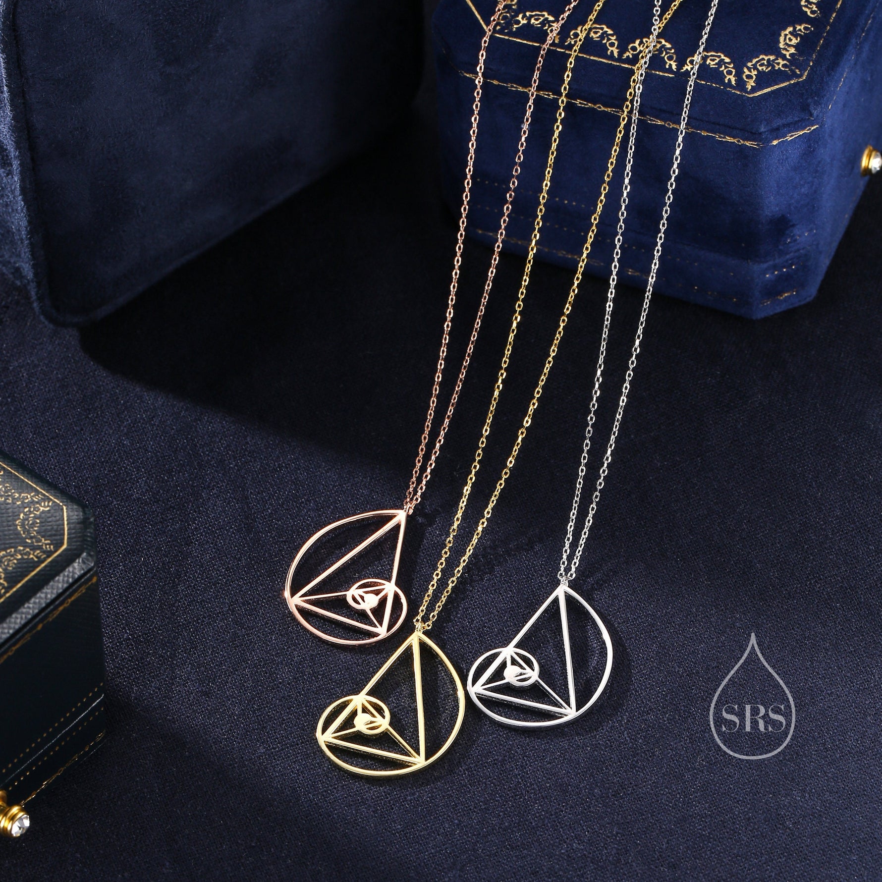 Fibonacci Golden Spiral Pendant Necklace