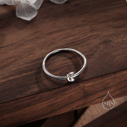 Extra Tiny Little Moon Skinny Ring in Sterling Silver, Single Moon Delicate Ring, Silver Moon Ring, Simple and Minimal