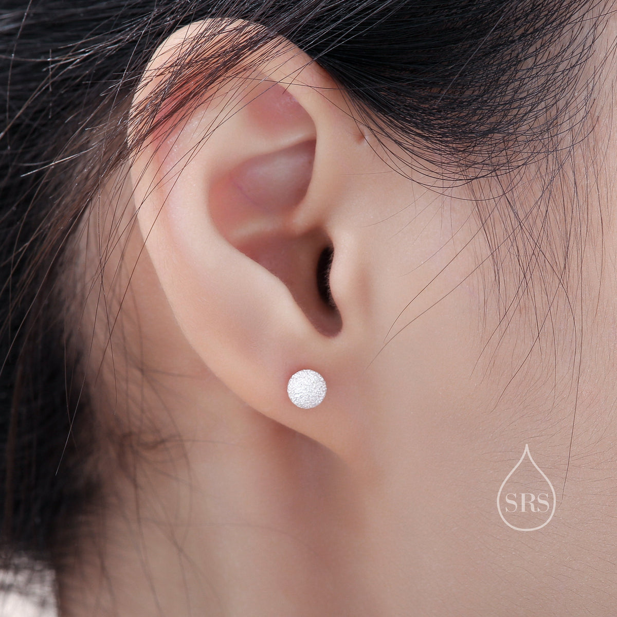 Minimalist Frosted Ball Stud Earrings