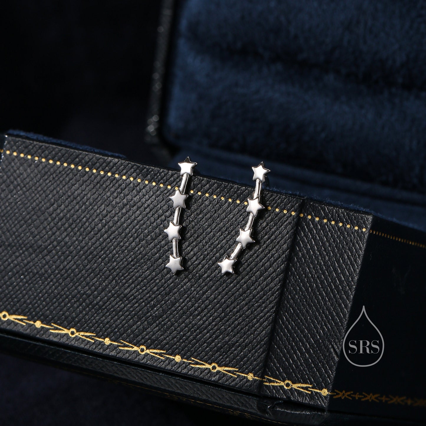 Star Constellation Crawler Earrings in Sterling Silver, Silver or Gold or Rose Gold,  Star Ear Crawlers, Ear Climbers