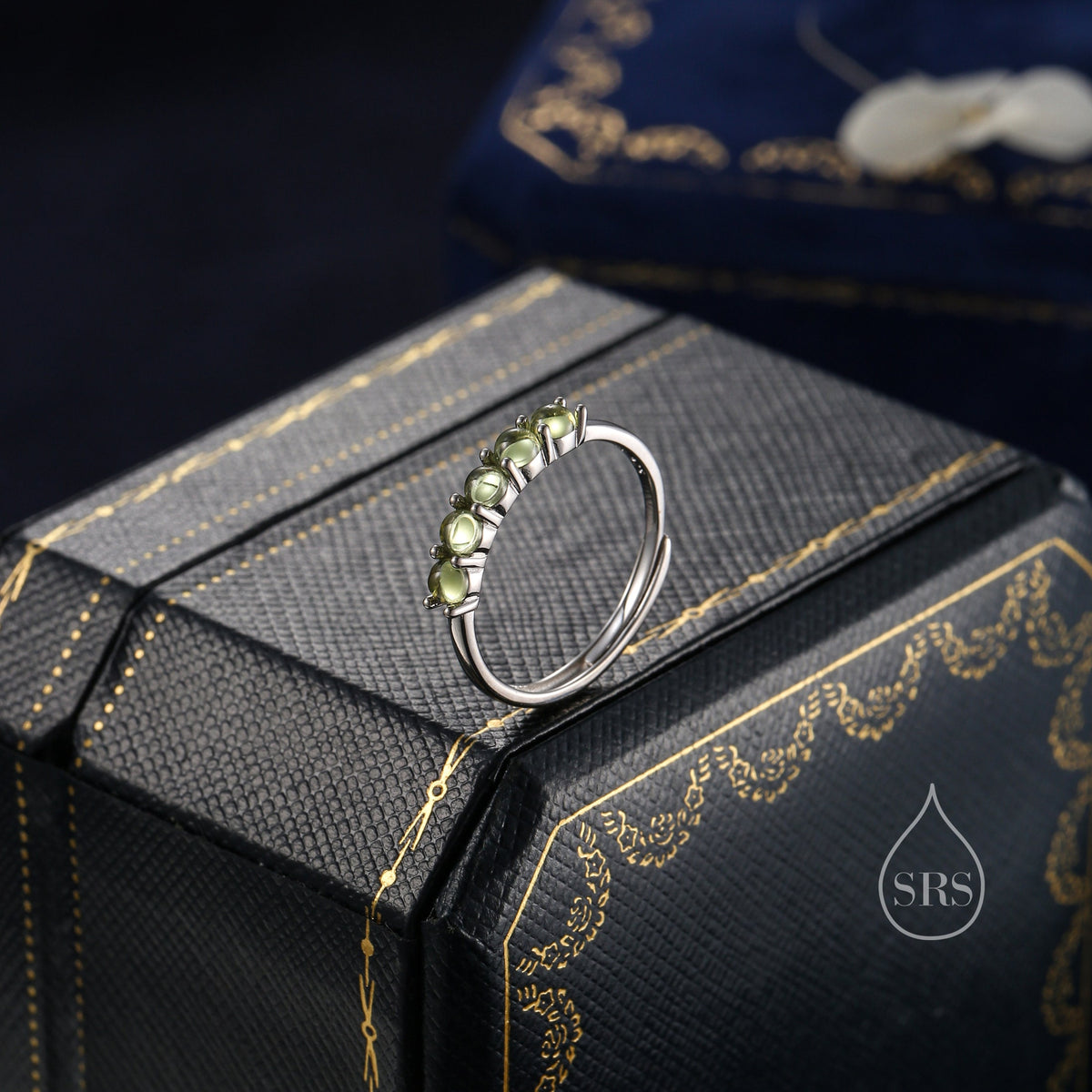 Peridot Half Eternity Ring