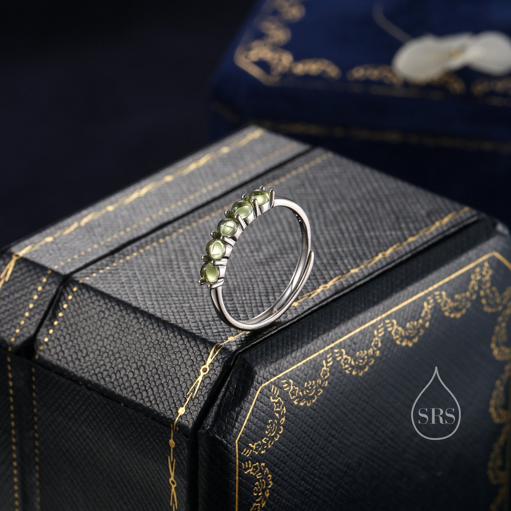 Peridot Half Eternity Ring