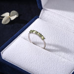Peridot Half Eternity Ring