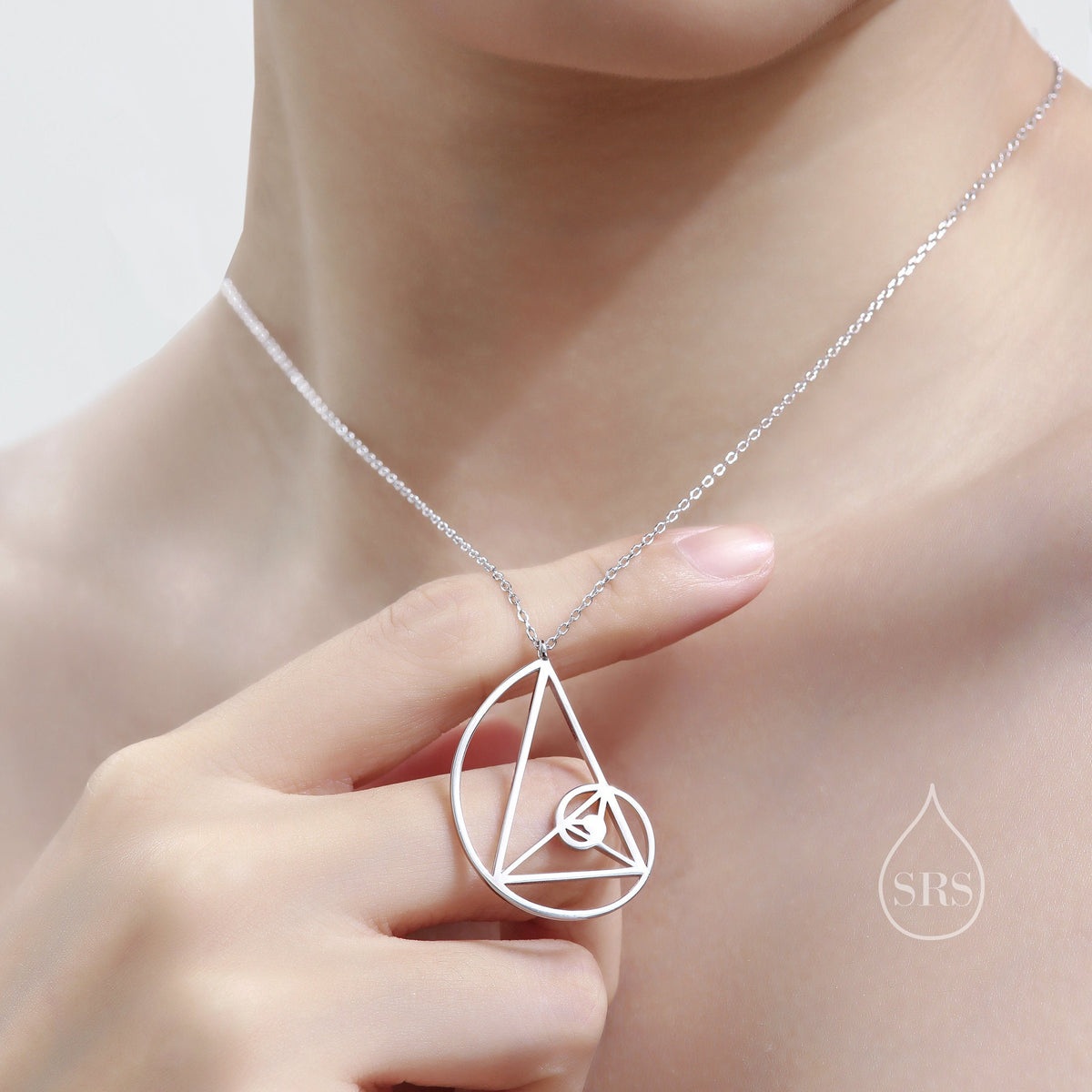 Fibonacci Golden Spiral Pendant Necklace