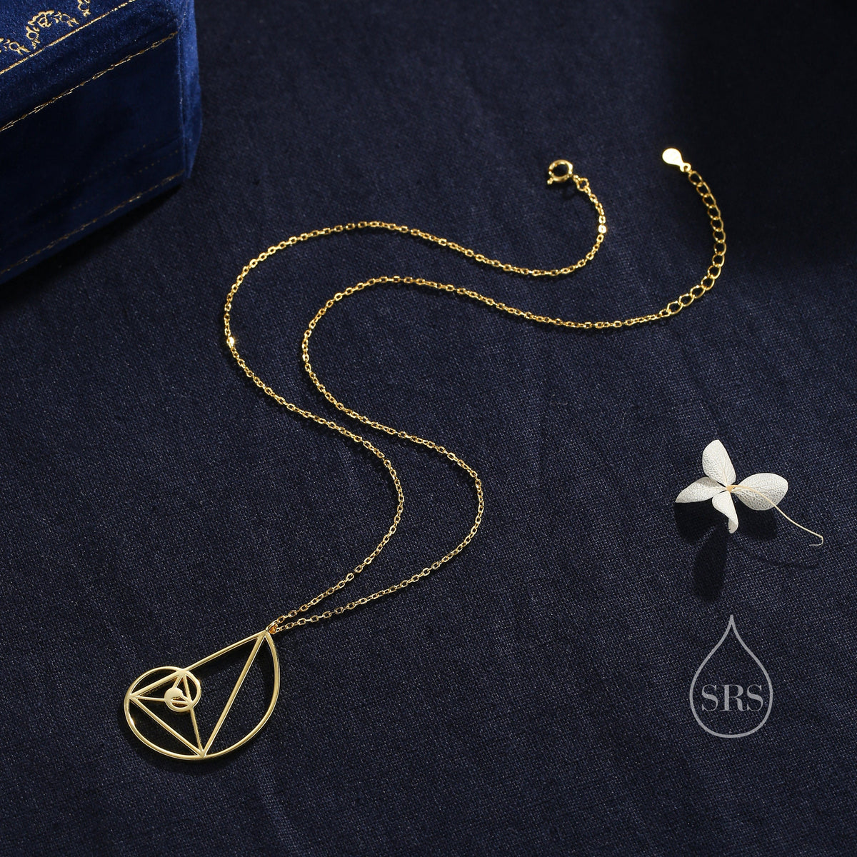 Fibonacci Golden Spiral Pendant Necklace