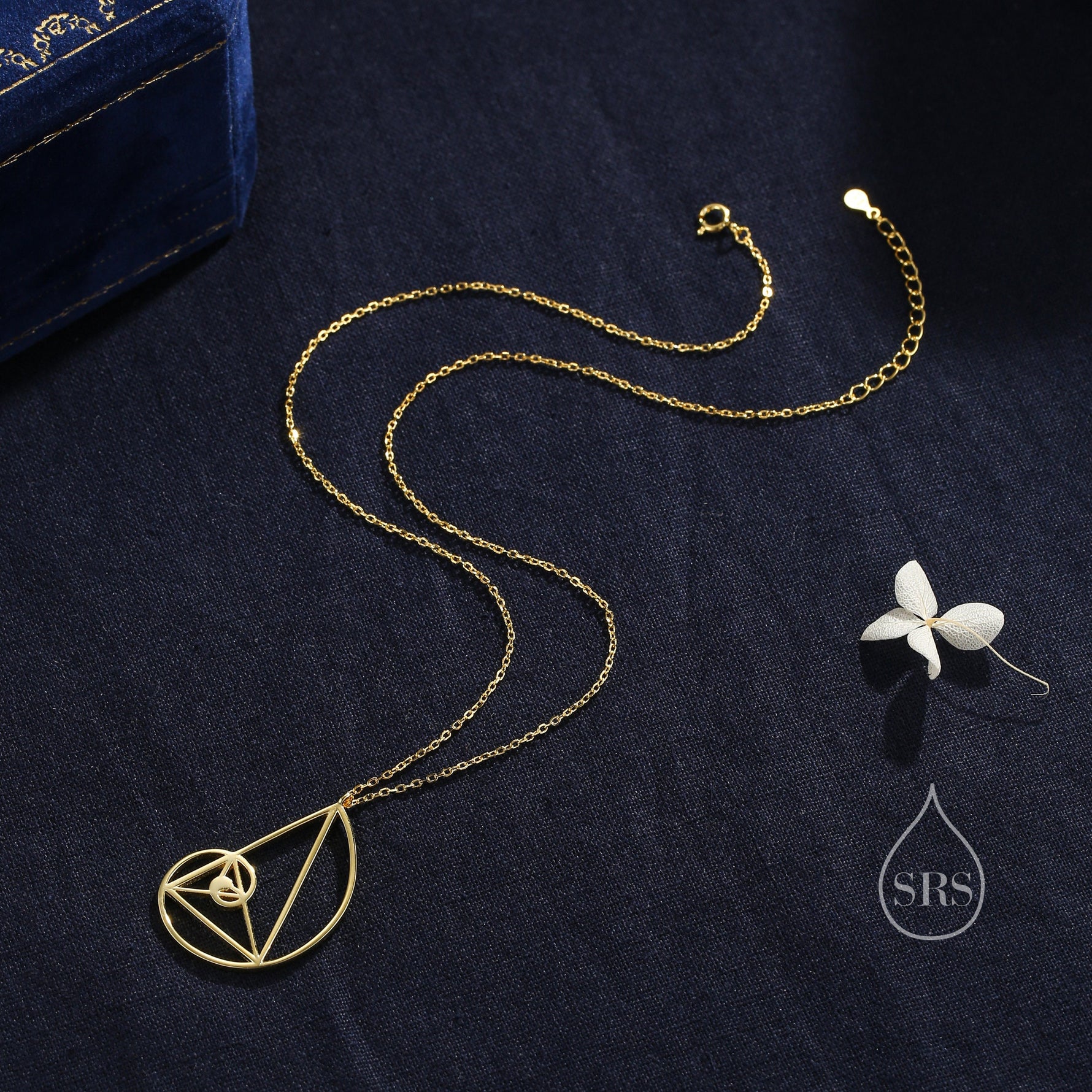 Fibonacci Golden Spiral Pendant Necklace