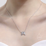 Otters Holding Hands Charm Necklace