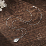Daffodil Flower Oval Pendant Necklace in Sterling Silver, Silver or Gold, March Birth Flower, Nature Inspired Flower Disk Necklace