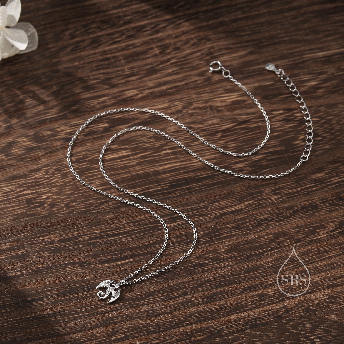 Tiny Dragon Pendant Necklace in Sterling Silver, Dragon Necklace, Small Dragon Pendant, Silver or Gold