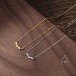 Extra Tiny Bat Pendant Necklace in Sterling Silver, Bat Necklace, Small Bat Pendant, Silver or Gold