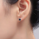 CZ Star Stud Earrings in Sterling Silver, Silver or Gold, Sparkly Crystal Star Earrings, Stacking Earrings