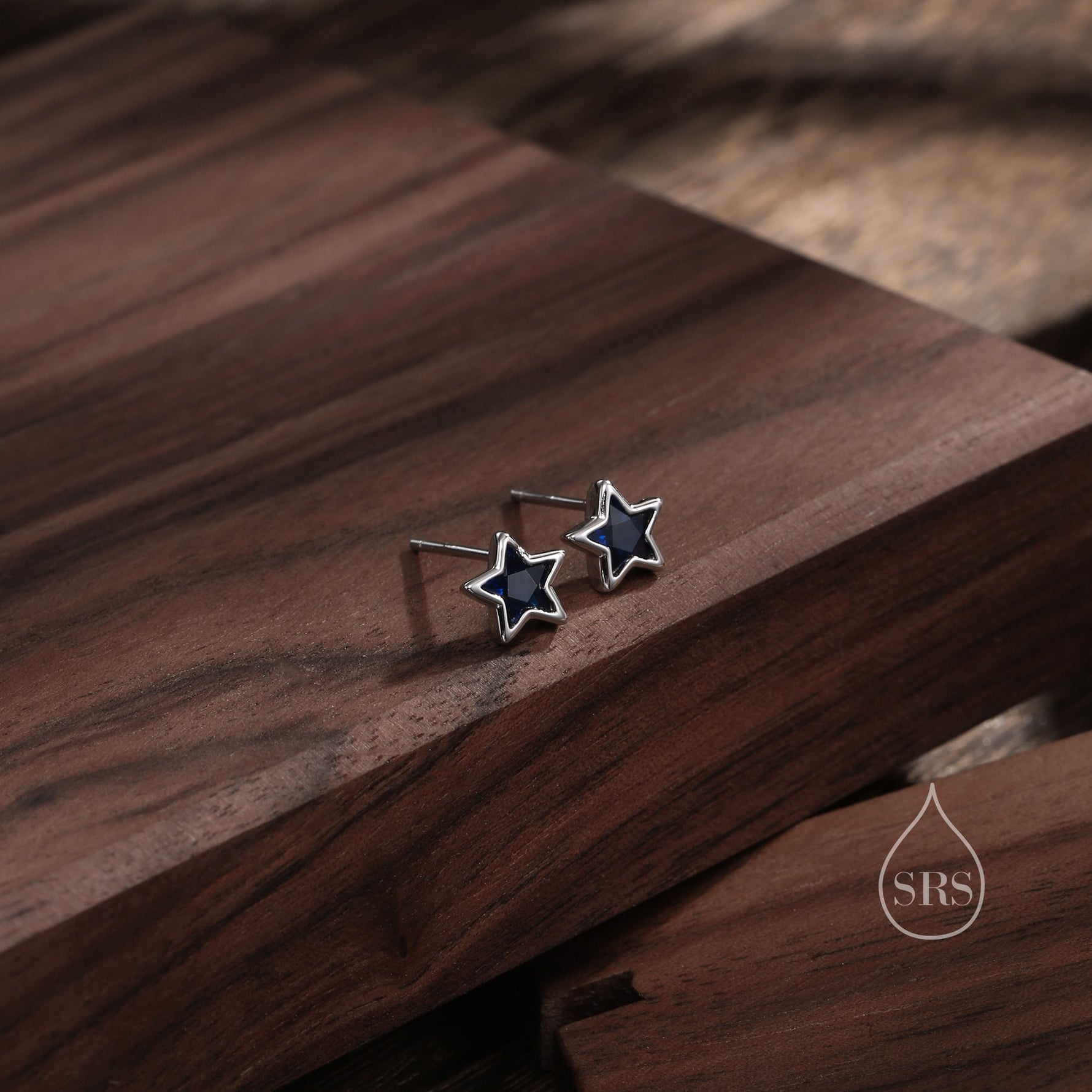 CZ Star Stud Earrings in Sterling Silver, Silver or Gold, Sparkly Crystal Star Earrings, Stacking Earrings
