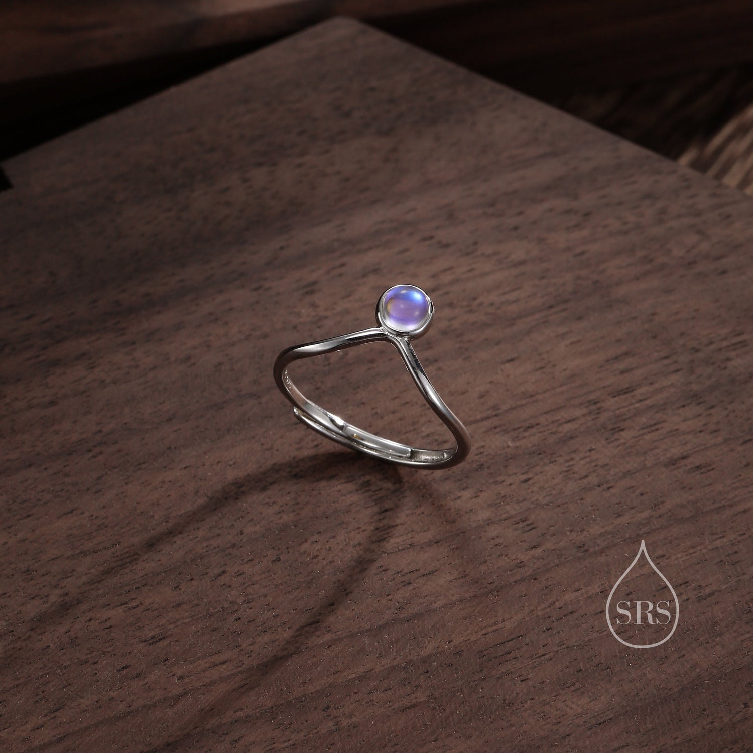 Moonstone Chevron Ring