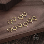2mm Amethyst Purple Huggie Hoop Earrings in Sterling Silver, Silver or Gold, Extra Tiny CZ Hoops