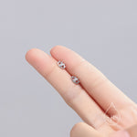 Tiny Eye Stud Earrings in Sterling Silver, Silver or Gold, Evil Eye Stud, Stacking Earrings, Extra Small Stud
