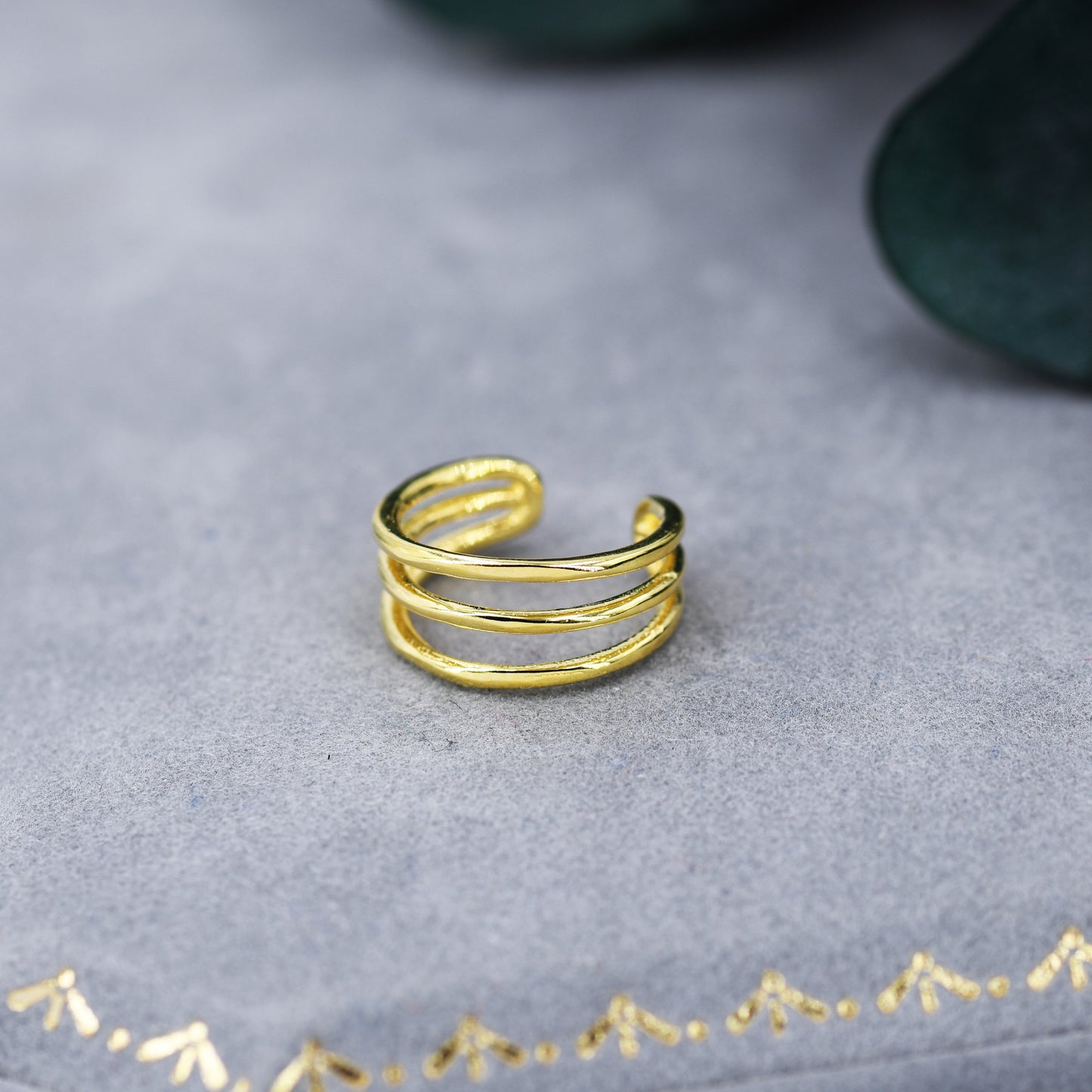 Minimalist Sterling Silver Ear Cuff, No Piercing Ear Cuff, Piercing Free Triple Bar Ear Cuff, Three Bar Cuff,Simple and Minimalist