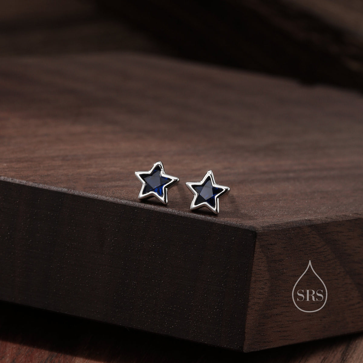CZ Star Stud Earrings in Sterling Silver, Silver or Gold, Sparkly Crystal Star Earrings, Stacking Earrings