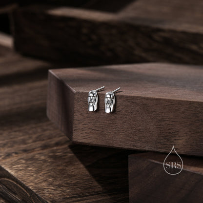 Sterling Silver Easter Island Statue Stud Earrings, Silver, Gold or Rose Gold, Moai Watcher Sculpture Stud Earrings