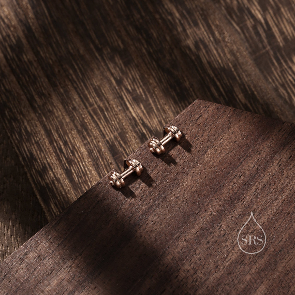 Sterling Silver Weight Lifting Dumbell Stud Earrings, Silver, Gold or Rose Gold, Fun Earrings, Exercise Lover Earrings