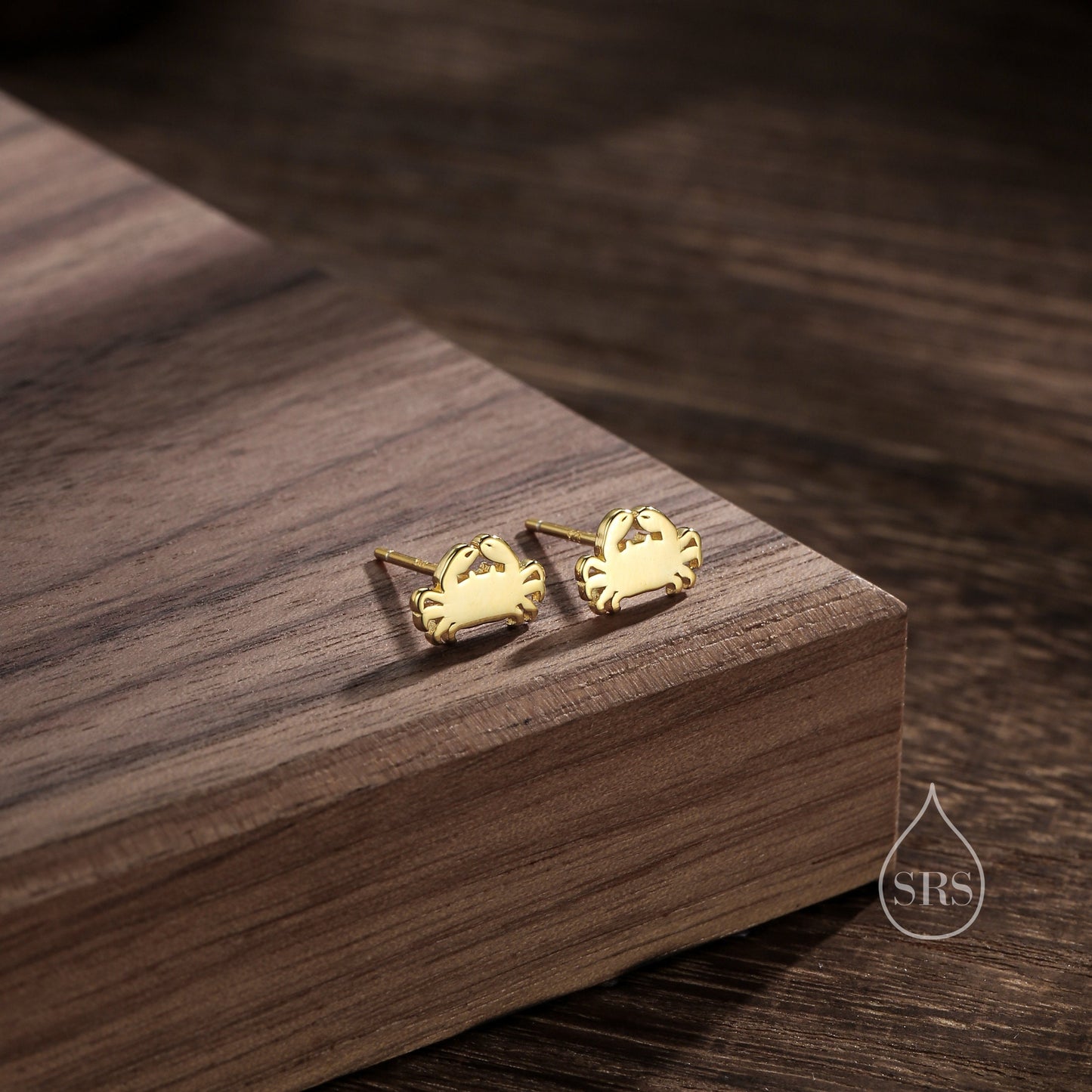 Little Crab Stud Earrings in Sterling Silver, Cute Fun Quirky Animal Jewellery, Jewelry Gift for Her, Animal Lover, Nature Inspired