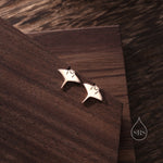 Cute Manta Ray Fish Stud Earrings in Sterling Silver, Silver, Gold or Rose Gold, Stud Earrings, Ocean Stingray Fish Earrings