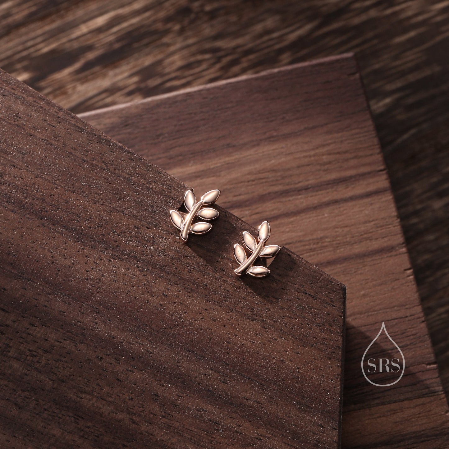 Dainty Leaf Screw Back Earrings in Sterling Silver - Silver Gold or Rose Gold - Cute, Fun, Whimsical, Botanical Earrings, Barbell Earrings