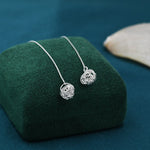 Sterling Silver Yarn ball Tumbleweed Wire Ball Threaders Earrings - Hand Woven from Sterling Silver Wire, Minimalist Ear Threaders