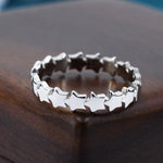 Tiny Little Star Infinity Ring in Sterling Silver, Star Eternity Ring, Silver Star Ring, US 5 - 8, Simple and Minimal