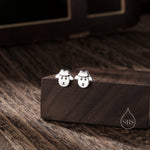 Sheep Face Stud Earrings in Sterling Silver, Silver or Gold, Sheep Earrings, Sheep Head Earrings, Farm Earrings