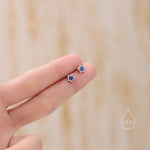 Very Small CZ Star Stud Earrings in Sterling Silver, Silver or Gold, Sparkly Crystal Star Earrings, Stacking Earrings