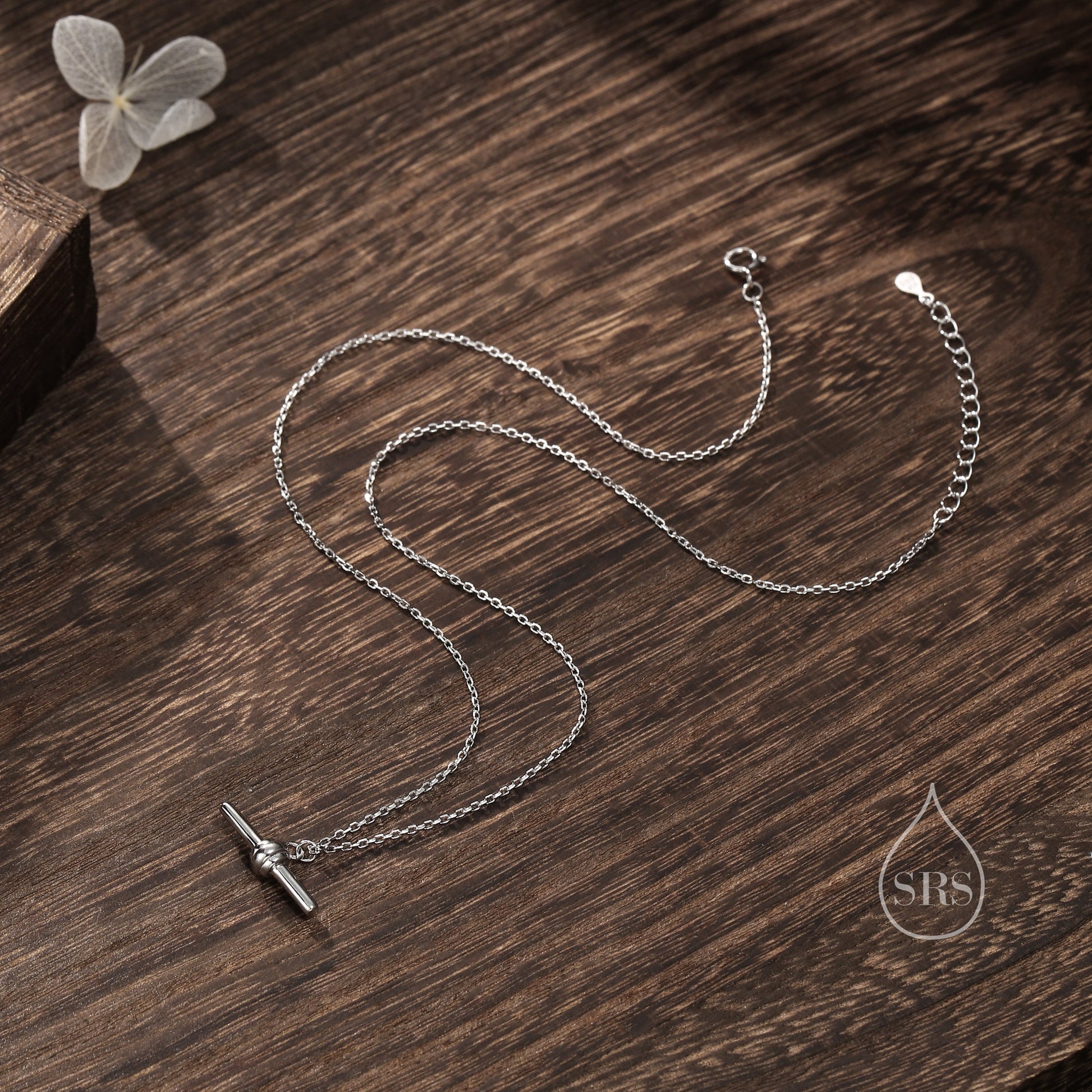 Balanced Bar Necklace in Sterling Silver, Silver or Gold, Horizontal Bar Necklace