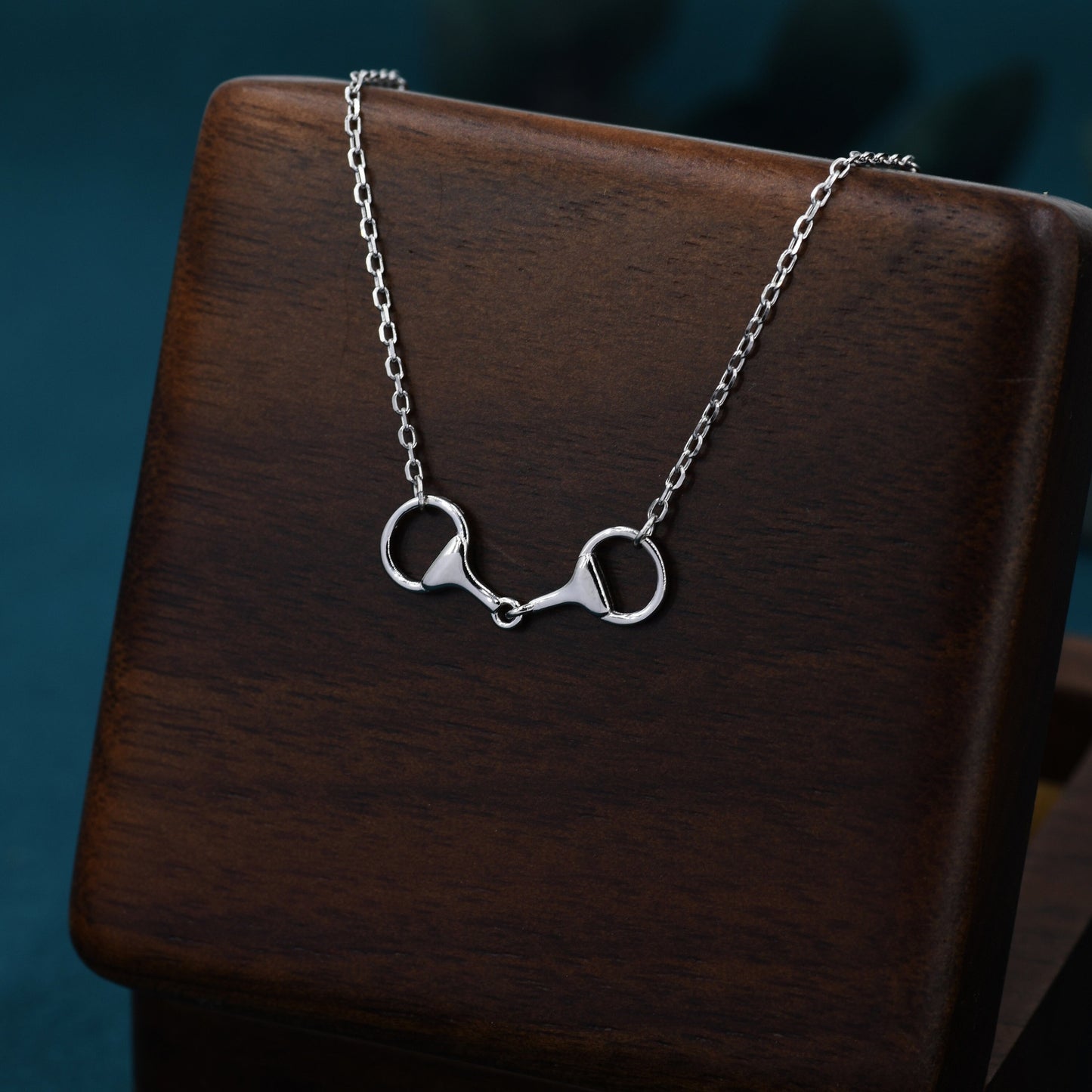 Snaffle Bit Necklace in Sterling Silver, Silver or Gold, Horse Necklace, Horse Charm, Horse Gift, Horse Jewellery