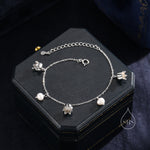 Lily of the Valley & Freshwater Pearl Charm Bracelet