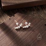 Sterling Silver Mother of Pearl Pearl Jacket Earrings in Sterling Silver