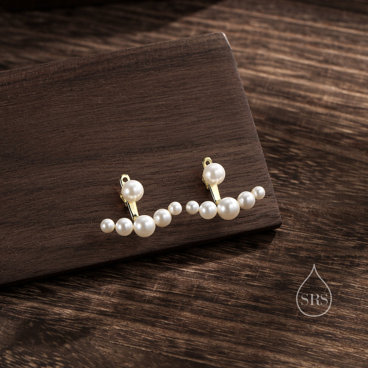 Sterling Silver Mother of Pearl Pearl Jacket Earrings in Sterling Silver