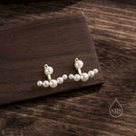 Sterling Silver Mother of Pearl Pearl Jacket Earrings in Sterling Silver