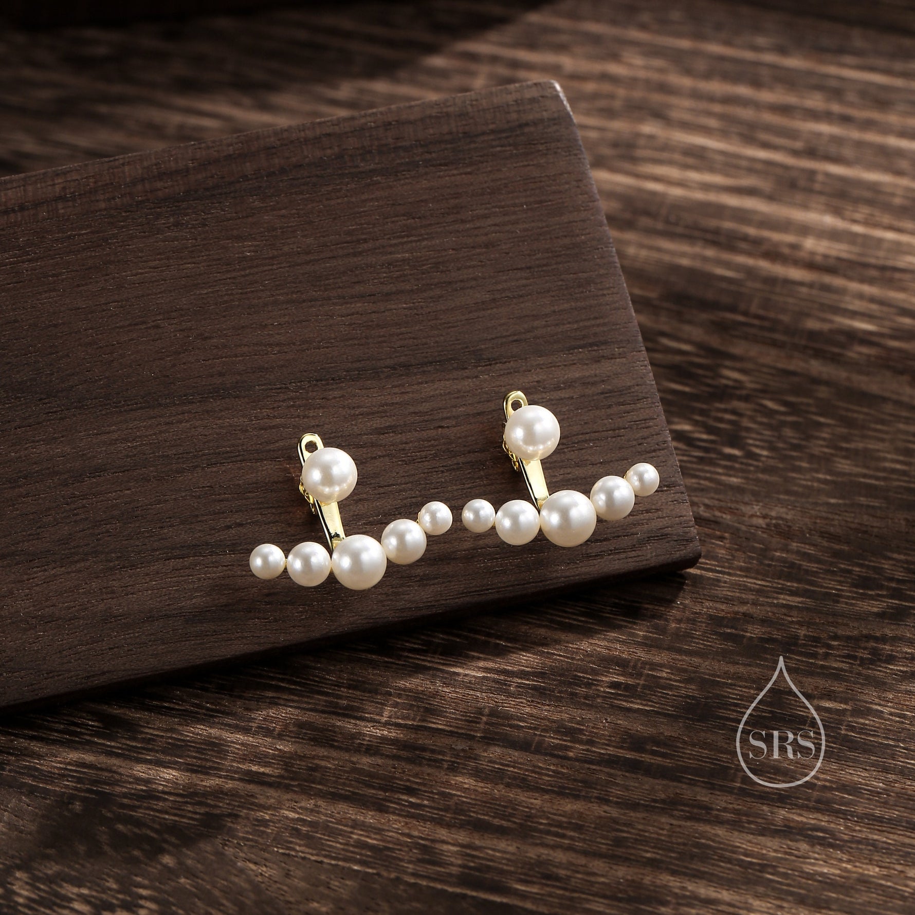Sterling Silver Mother of Pearl Pearl Jacket Earrings in Sterling Silver