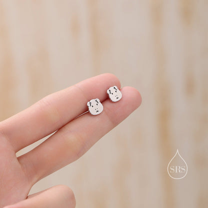 Guinea Pig Stud Earrings in Sterling Silver, Silver Gold or Rose Gold, Guinea Pig Stud Earrings, Pet Earrings, Guinea Pig Earrings