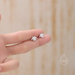 Baby Goat Stud Earrings in Sterling Silver, Silver Gold or Rose Gold, Baby Sheep Stud Earrings, Sheep Earrings, Farm Earrings