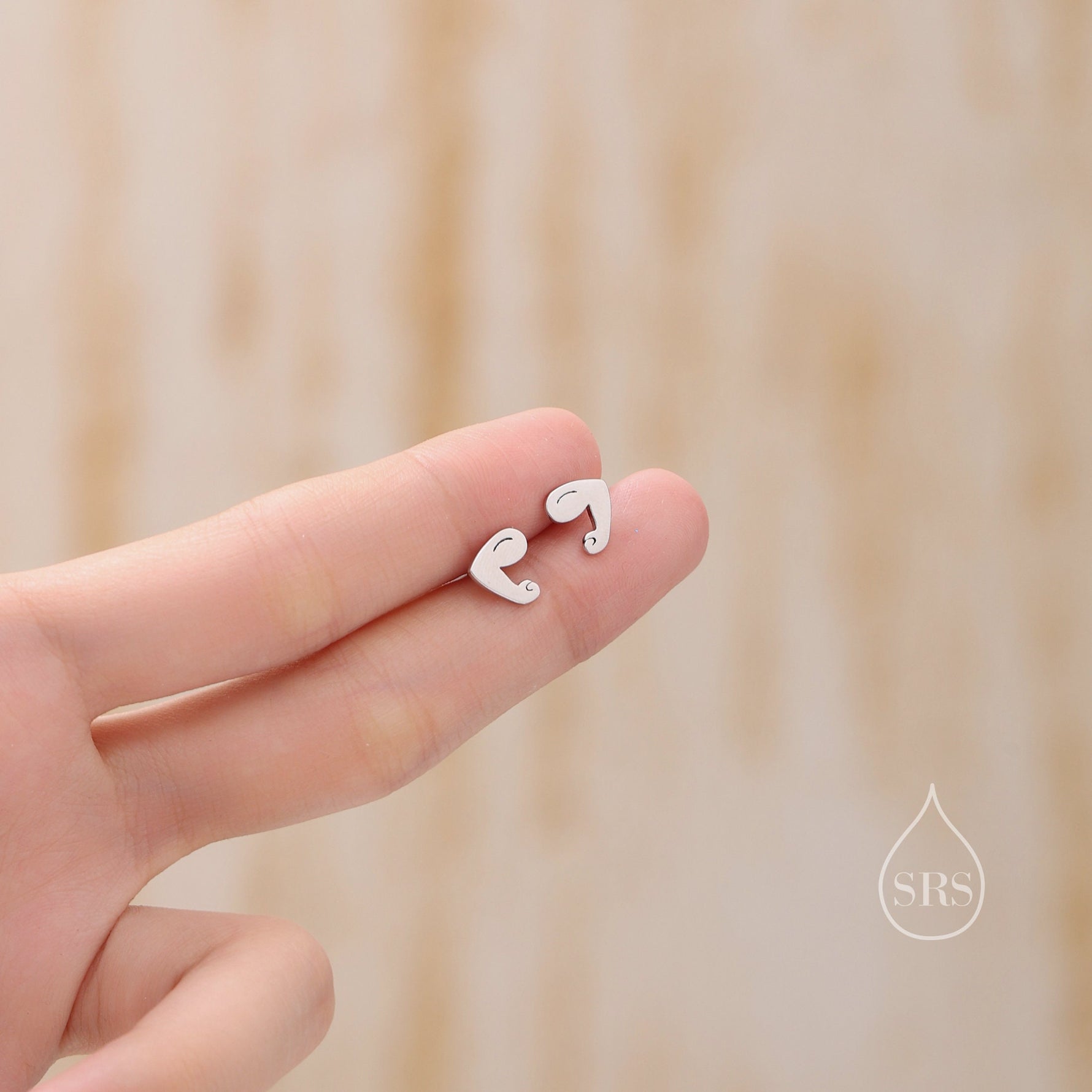 Big Muscle Stud Earrings in Sterling Silver, Silver Gold or Rose Gold, Feminist “We Can Do It” Stud Earrings
