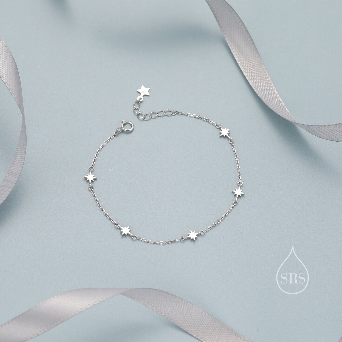 Starburst Bracelet/Necklace in Sterling Silver, North Star Bracelet/ Necklace, Sunburst/Star Bracelet/ Necklace, Star Motif