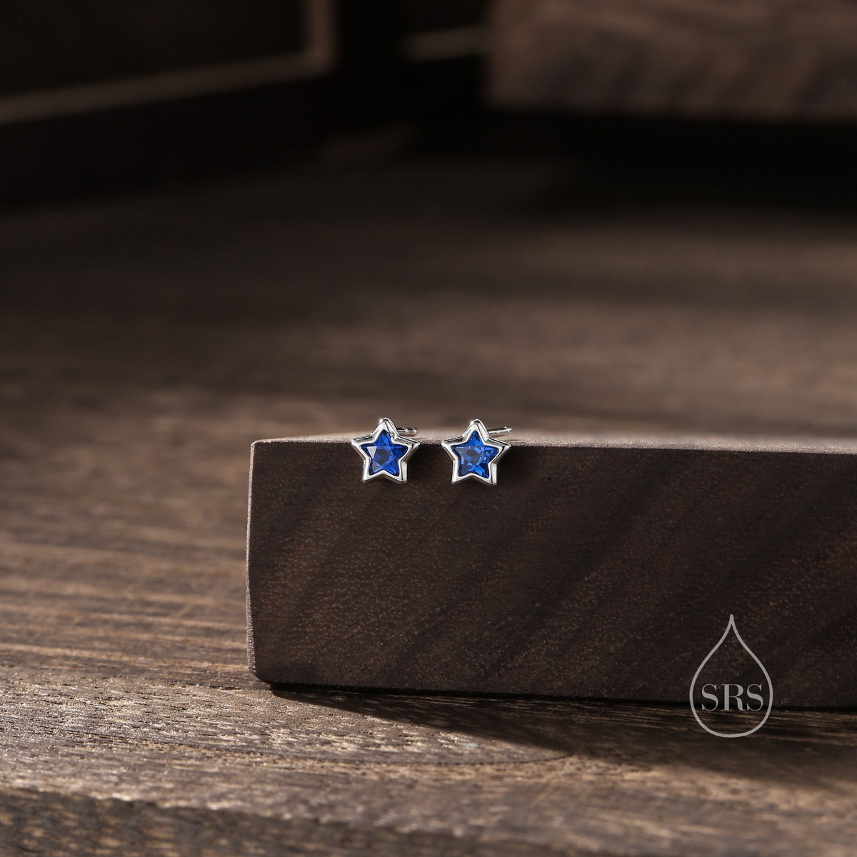Very Small CZ Star Stud Earrings in Sterling Silver, Silver or Gold, Sparkly Crystal Star Earrings, Stacking Earrings