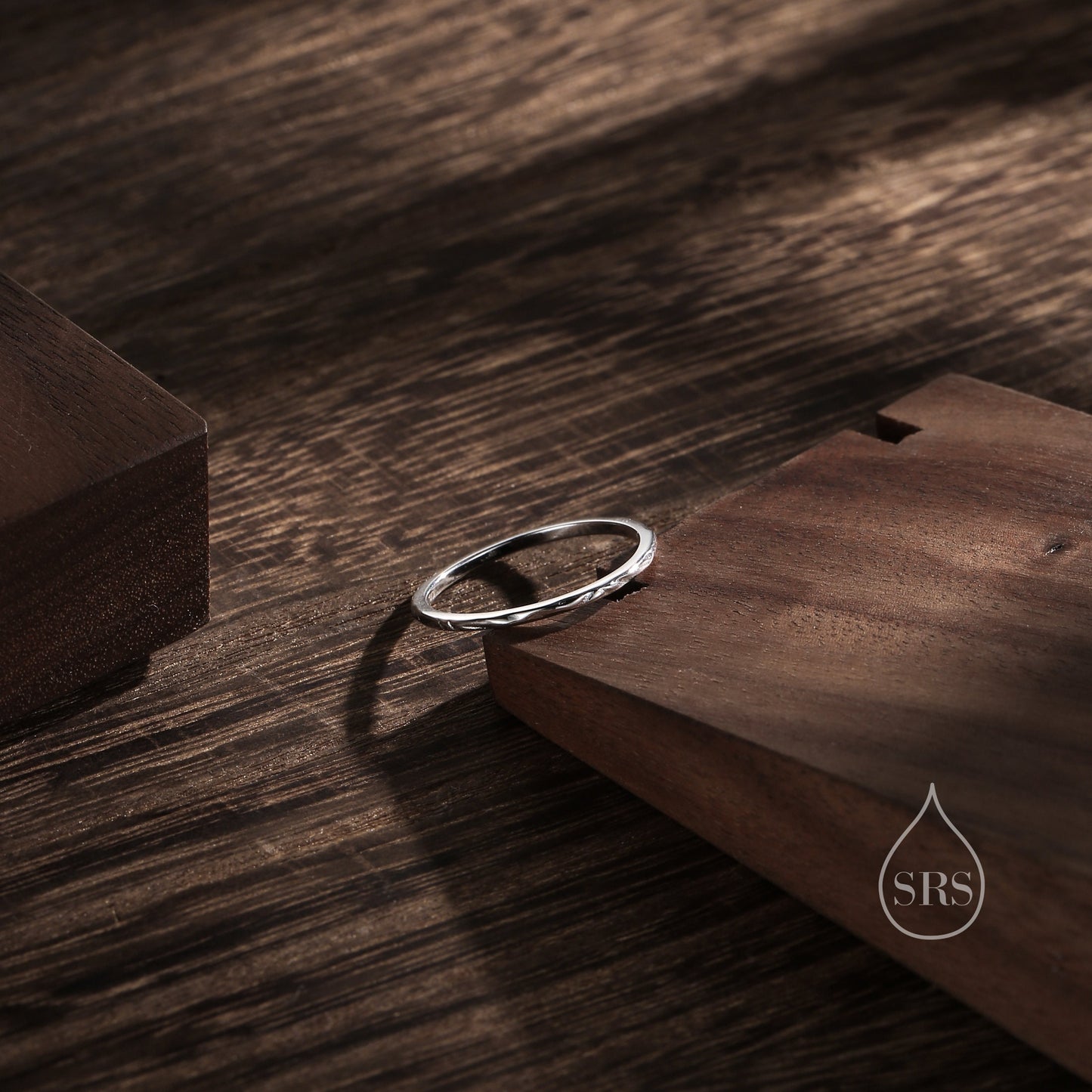 Extra Skinny Textured Ring in Sterling Silver, Size US 5- 8, Hammered Ring, Sterling Silver Hammered Ring, Skinny RIng, Silver Skinny Ring