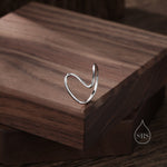 Skinny Wave Chevron Ring