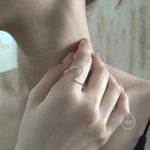 Skinny Wave Chevron Ring