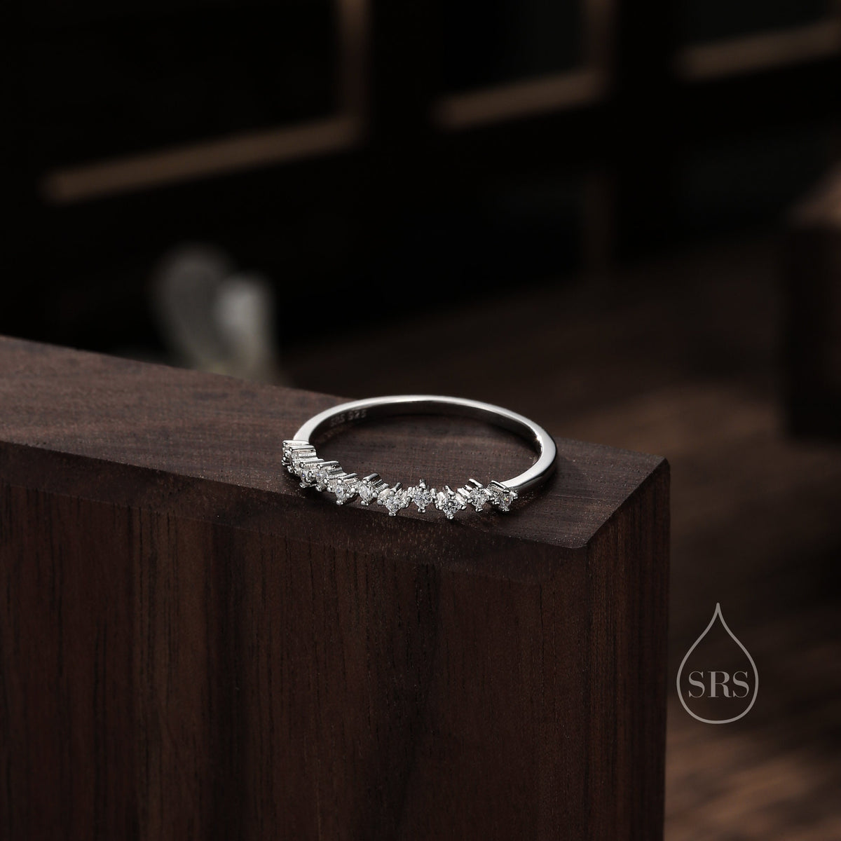 Skinny CZ Constellation Gemstone Ring