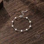 Sterling Silver Freshwater Pearl Bracelet, Silver or Gold, Genuine Fresh Water Pearls, Natural Pearl Bracelet