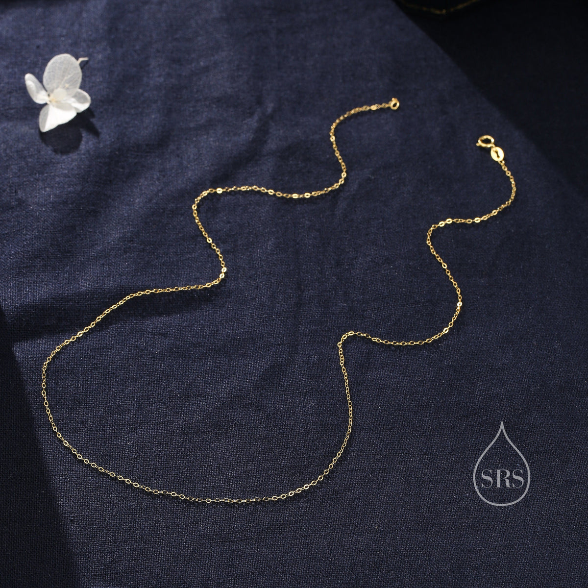 Minimalist Skinny Chain Choker Necklace in Sterling Silver, Available in Three Lengths, Silver or Gold, Skinny and Delicate Collar Necklace